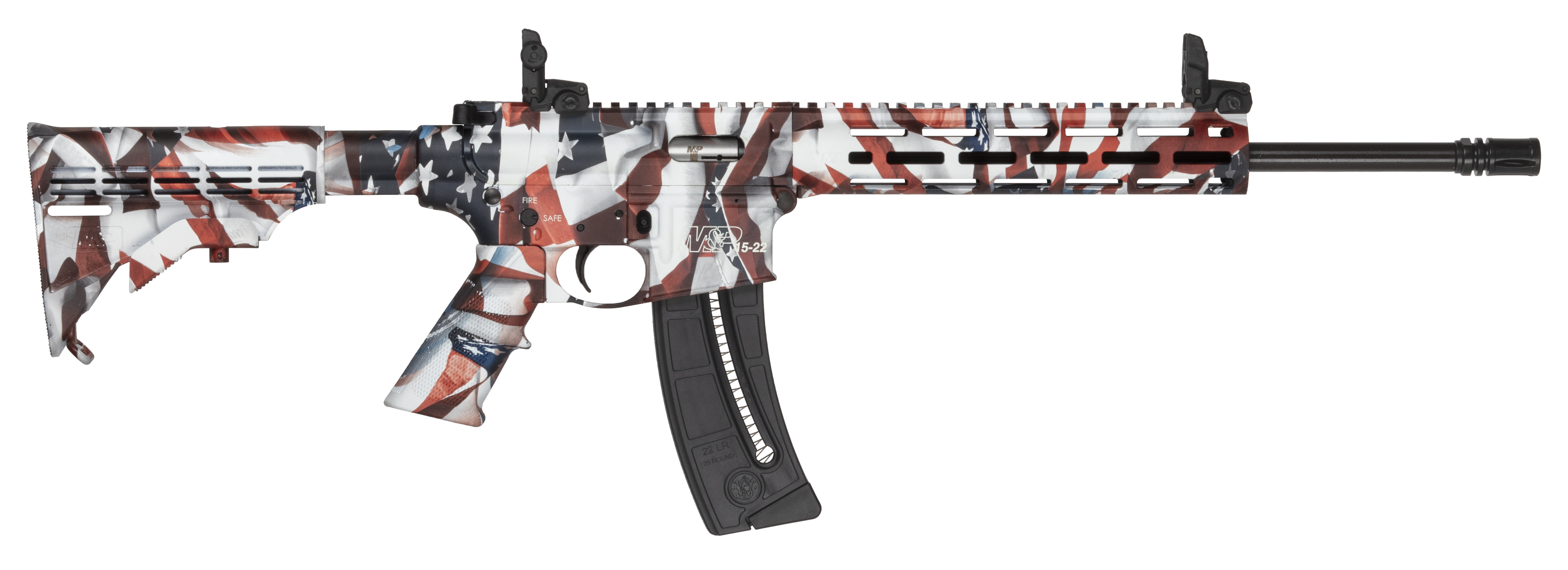 SMITH & WESSON M&P 15-22 SPORT FLAG EDITION RIFLE 22LR 16.5" MLOK 1-25RD MAG